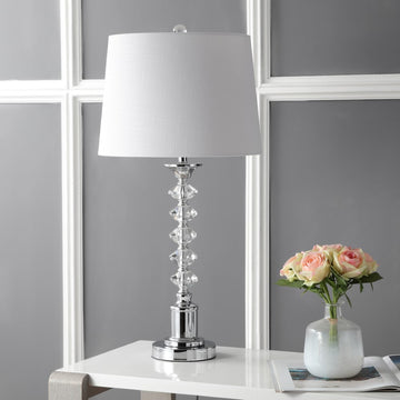 Kinsley 28" Crystal LED Table Lamp - JONATHAN Y